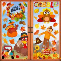 Window Clings Joy Bang Tanksgiving 145 unidades de Ação de Graças Window Clings Joy Bang Tanksgiving 145 unidades de Ação de Graças