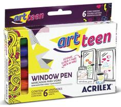 Window pen c/6 cores acrilex