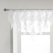 Window Valance PearAge Ruffled Voile 132x66cm Triângulo branco