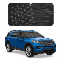 Windshield Sun Shade Motor Trend USA Vintage Flag Car