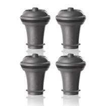 Wine Saver Vacuum Stoppers Vacu Vin, conjunto de 4 cinzas