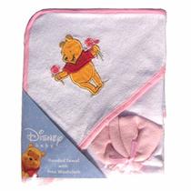 Winnie The Pooh Toalha com capuz e conjunto de pano - rosa