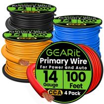 Wire GearIt 14 Gauge (30 m cada - preto/vermelho/azul/amarelo) CCA