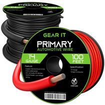 Wire GearIt calibre 14 (30,48 m cada - preto/vermelho) CCA Copper