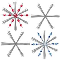 Wire Hotop Snowflake Metal DIY Bead Craft 48 unidades de 9 cm