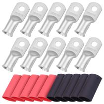 Wire Lugs, conectores de terminal de anel 2/0 AWG com termorretrátil Wire Lugs, conectores de terminal de anel 2/0 AWG com termorretrátil