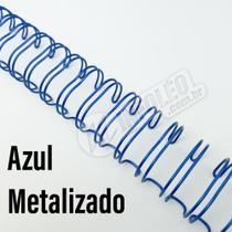 Wire-o Espiral 3/4 Azul Metalizado 2:1 23 anéis - 2 unidades