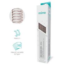 Wire-o Espiral 3/4" Ouro Rose 2:1 22 anéis Metal Mimo - 20 unidades