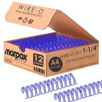 Wire-o para Encadernação 2x1 A4 Azul 1 1/4 270 fls 12un