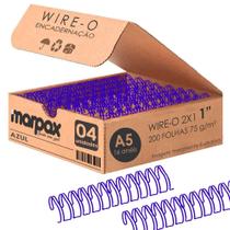 Wire-o para Encadernação 2x1 A5 Azul 1" para 200 fls 04un