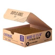 Wire-o para Encadernação 2x1 A5 Dourado 1 1/4 para 270 fls 12un Wire-o para Encadernação 2x1 A5 Dourado 1 1/4 para 270 fls 12un