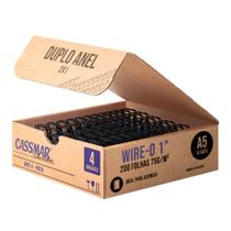 Wire-o para Encadernação 2x1 A5 Preto 1" para 200 fls 04un Wire-o para Encadernação 2x1 A5 Preto 1" para 200 fls 04un