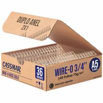 Wire-o para Encadernação 2x1 A5 Rose Gold 3/4 140 fls 36un - Cassmar