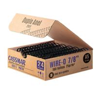 Wire-o para encadernação A5 7/8 2x1 para 180fls preto 24un Wire-o para encadernação A5 7/8 2x1 para 180fls preto 24un