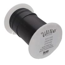 Wire The Beadsmith, preto de calibre 20, resistente a manchas, 14 m Wire The Beadsmith, preto de calibre 20, resistente a manchas, 14 m