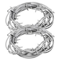 Wire TOYANDONA 2 peças de PVC farpado falso 240x2x0,2 cm
