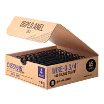 Wireo para Encadernação 2x1 A5 Preto 3.4 para 140 fls 04un