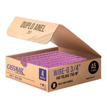 Wireo para Encadernação 2x1 A5 Rosa Claro 34 para 140 fls 04un