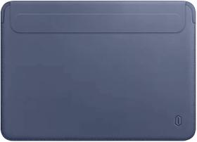 WIWU Bolsa/Capa Magnética p/MacBook Air 15.3" (M2) Azul, Acabamento Tipo Couro, Proteção Anti-Impacto, Forro Macio Ant