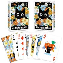 Wkchxd Baralho Temático de Gatos 2 Unidades Padrão Poker