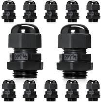 Wocloer 12 Peças Prensa-cabos 1/2" NPT Impermeáveis IP68