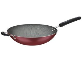 Wok 36cm 6 6l loreto vermelhoaluminio com revestimento antiaderewok alum 36cm loreto ver tramontina