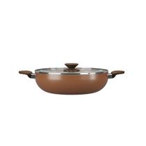 Wok com Tampa Brinox Ceramic Life Primea Ø28cm 3,55 L Cappuccino Wok com Tampa Brinox Ceramic Life Primea Ø28cm 3,55 L Cappuccino