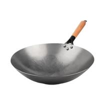 Wok De Ferro Fundido Chinês Feito À Mão De 30cm, Antiaderente, Sem Fumaça, Frigideira Sem