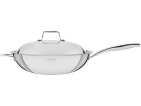 Wok em Aço Inox Corpo Triplo com Tampa e Cabo 32 cm 5,2 L Grano Tramontina Wok em Aço Inox Corpo Triplo com Tampa e Cabo 32 cm 5,2 L Grano Tramontina