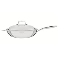 Wok em Inox Triplo com Tampa e Cabo 32 cm 5,2 Litros tramontina