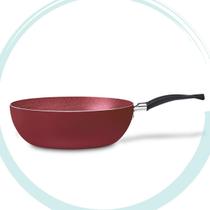 Wok Frigideira Antiaderente Cerâmico 24Cm Cereja Brinox Wok Frigideira Antiaderente Cerâmico 24Cm Cereja Brinox