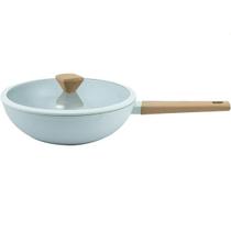 Wok Induçao Antiaderente Norma REV Ceramico Tampa de Vidro 3,7L Cinza