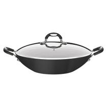 Wok Mônaco Induction Tramontina 32 cm Preto 4,5 Litros com Revestimento Antiaderente