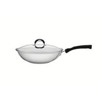 Wok Silicone em Aço Inox com Fundo Triplo e Tampa de Vidro 28 cm 3,3 L Astro Tramontina Wok Silicone em Aço Inox com Fundo Triplo e Tampa de Vidro 28 cm 3,3 L Astro Tramontina