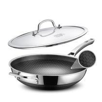 Wok SNOWCLAD 33 cm antiaderente de aço inoxidável com tampa Wok SNOWCLAD 33 cm antiaderente de aço inoxidável com tampa