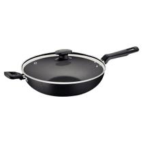 Wok Tramontina Loreto em Alumínio Antiaderente Tampa de Vidro 28 cm 3,3 L Grafite 20394028