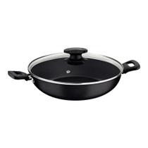 Wok Tramontina Loreto em Alumínio com Revestimento Interno e Externo em Antiaderente Starflon Max Grafite 28 cm 3,3 L