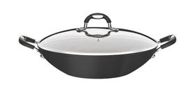 Wok Tramontina Mônaco Induction Alumínio Antiaderente Starflon Preto 32 cm 4,5 L