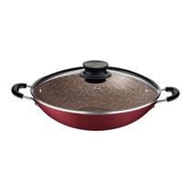 Wok Tramontina Paris Antiaderente Vermelho com Tampa de Vidro 32 cm 4,4 L Wok Tramontina Paris Antiaderente Vermelho com Tampa de Vidro 32 cm 4,4 L