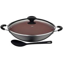 Wok Tramontina Vermont Alumínio com Antiad. Cobre Starflon Max 32 cm 4,5 L Grafite + Colher 27806027