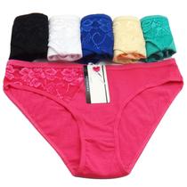 Women Girl Low Waist Bowknot Curativo Lace Underwear Cotton Blend Panties Briefs - XL