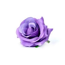 Women Velvet Cloth Rose Hair Clip Simulation Artificial Flower Corsage Brooch Pin Wedding Party Flamenco Dancer Hair Accessories - Purple