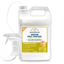 Wondercide - Spray de Controle de Pragas Interior para Casa e Cozinha - Formiga, Barata, Aranha, Mosca, Pulgas, Caça-Insetos e Repelente de Insetos - com Óleos Essenciais Naturais - Pet and Family Safe Capim-limão 128 oz