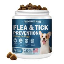 WONTECHMI Mastigáveis para Prevenção de Pulgas e Carrapatos para Cães 180 un.