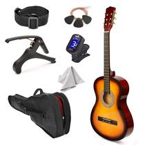 Wood Guitar Master Play 30 para crianças canhotas com estojo e acessórios Wood Guitar Master Play 30 para crianças canhotas com estojo e acessórios