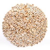 Wood Scrabble Letters Coloch 1000 unidades A-Z para artesanato e jogos