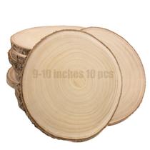 Wood Slices NLHH 10 peças centrais rústicas de 23 a 25 cm Wood Slices NLHH 10 peças centrais rústicas de 23 a 25 cm