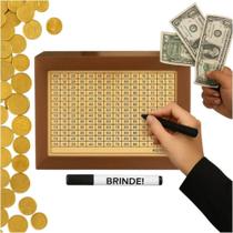 Woodbox Criativo Decorativo Guarde Dinheiro Amadeirado Pret