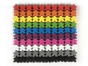 Wooden Meeples Apostrophe Games 100 unidades Multicolor