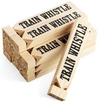 Wooden Train Whistle Bedwina, pacote de 12 para lembrancinhas infantis